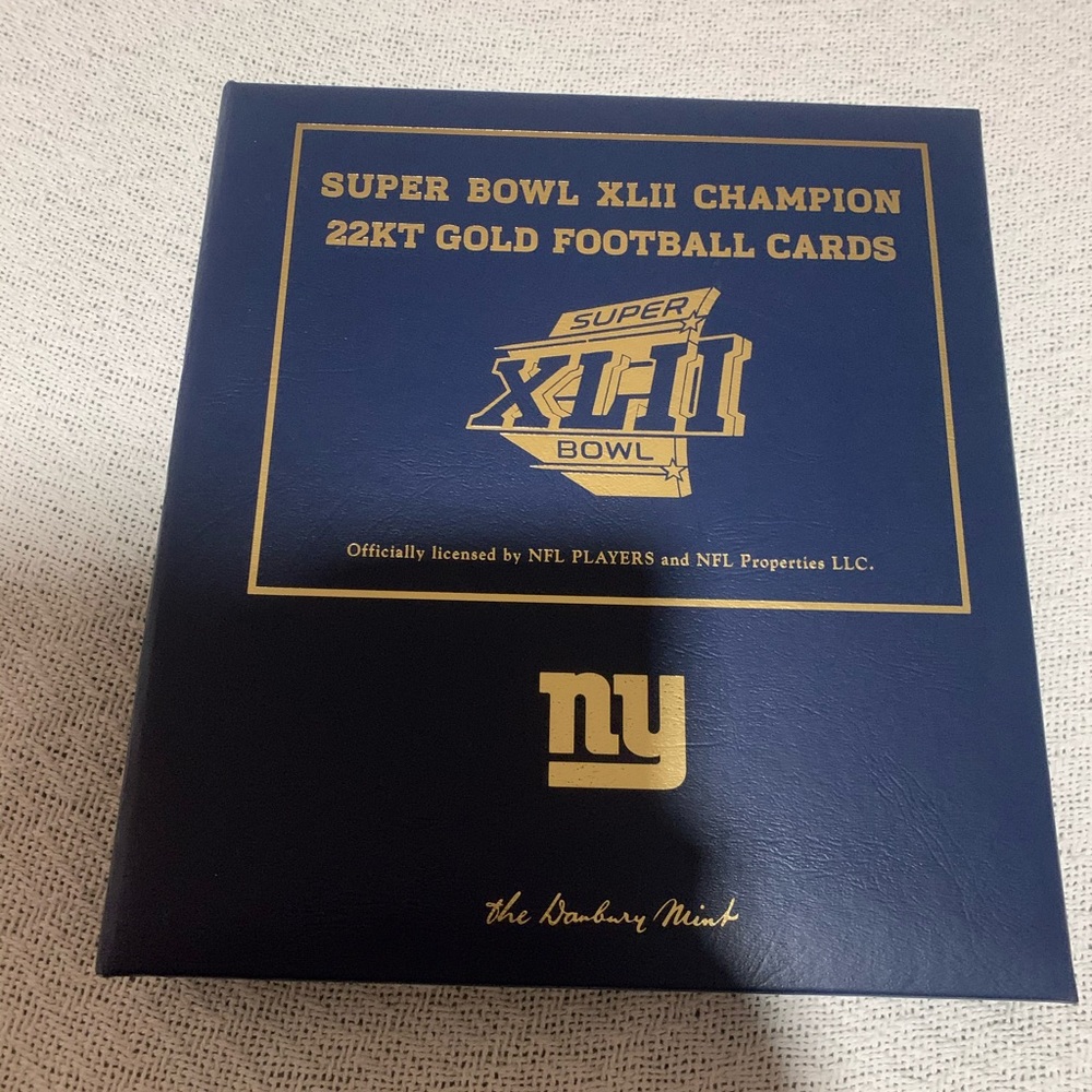 22 kt gold football cards album, 50 cards